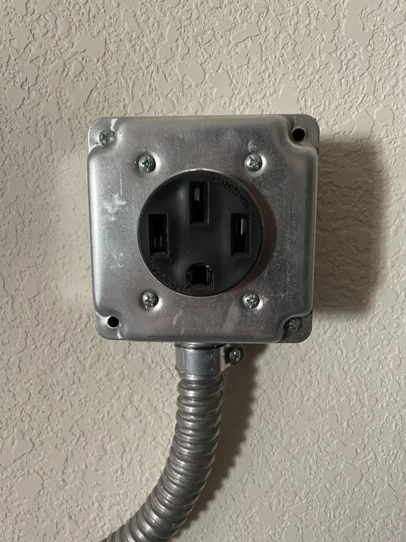 NEMA 14-50 outlet installed for Smart Home Electrical in Mendota