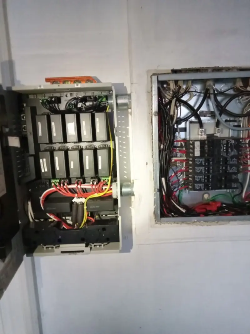 Electrical panel upgrade completed for Security Camera Wiring in Mendota